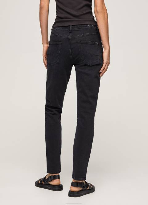 žene traper ljubičaste široke traperice visokog struka Pepe Jeans JZ8H92