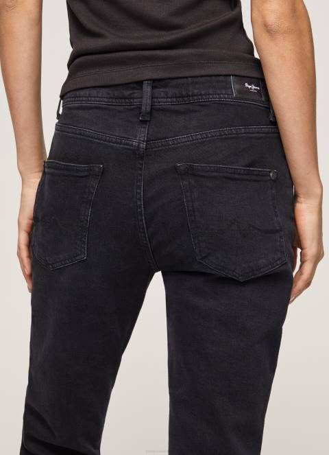 žene traper ljubičaste široke traperice visokog struka Pepe Jeans JZ8H92