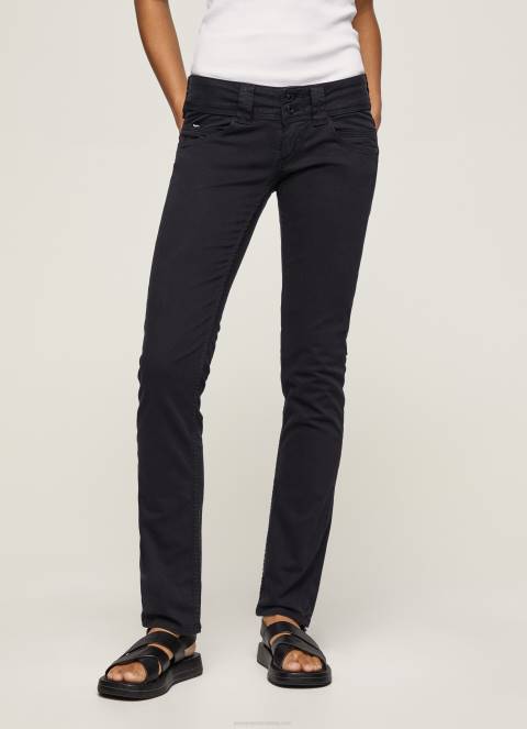 žene crno venus venus traperice ravnog kroja niskog struka Pepe Jeans JZ8H298