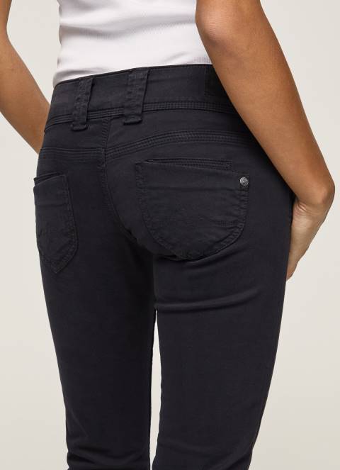 žene crno venus venus traperice ravnog kroja niskog struka Pepe Jeans JZ8H298