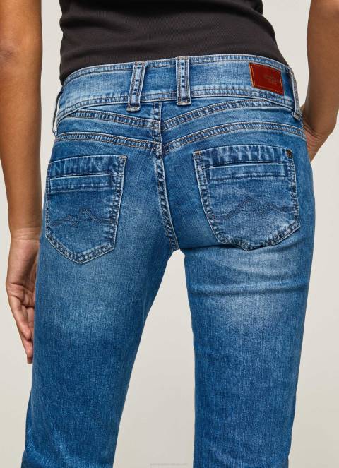 žene traper gen ravne traperice srednjeg struka Pepe Jeans JZ8H32