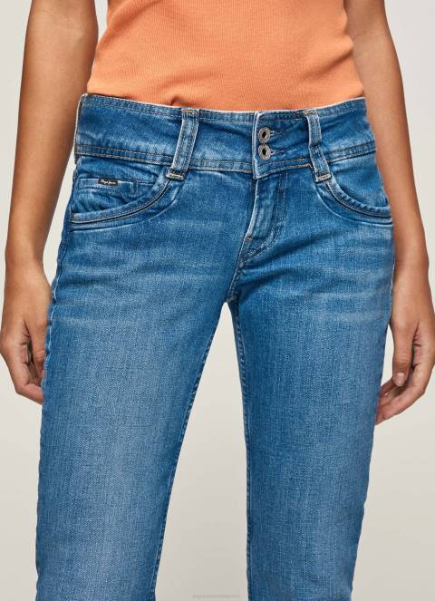 žene traper gen ravne traperice srednjeg struka Pepe Jeans JZ8H34