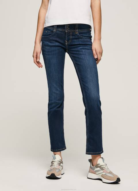 žene traper gen ravne traperice srednjeg struka Pepe Jeans JZ8H4