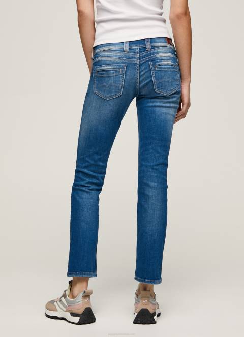 žene traper gen ravne traperice srednjeg struka Pepe Jeans JZ8H6