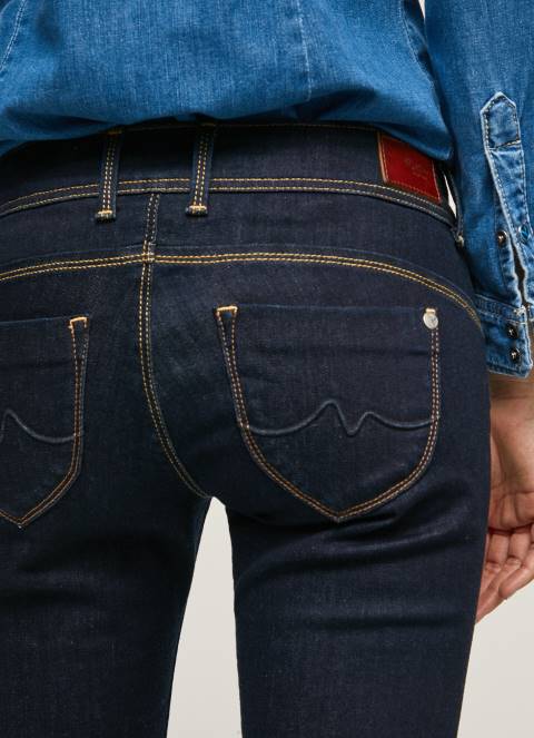 žene traper nove brooke traperice uskog kroja srednjeg struka Pepe Jeans JZ8H9