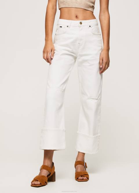 žene traper traperice regularnog kroja visokog struka boje lješnjaka Pepe Jeans JZ8H2