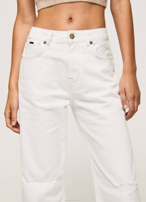 žene traper traperice regularnog kroja visokog struka boje lješnjaka Pepe Jeans JZ8H2