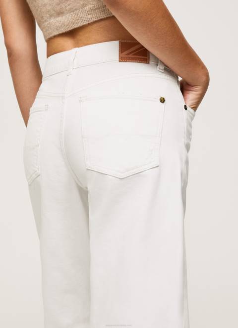 žene traper traperice regularnog kroja visokog struka boje lješnjaka Pepe Jeans JZ8H2