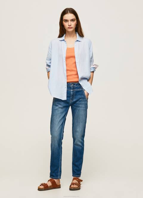 žene traper carey traperice srednjeg kroja opuštenog kroja Pepe Jeans JZ8H80