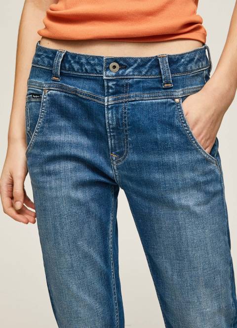 žene traper carey traperice srednjeg kroja opuštenog kroja Pepe Jeans JZ8H80