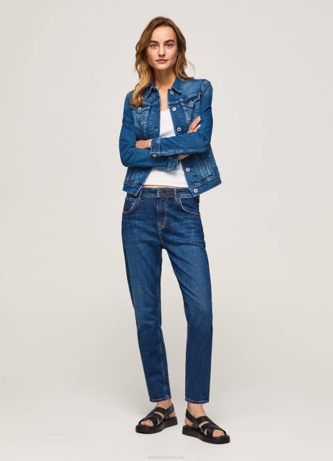 žene traper ljubičaste mom carrot fit traperice visokog struka Pepe Jeans JZ8H81