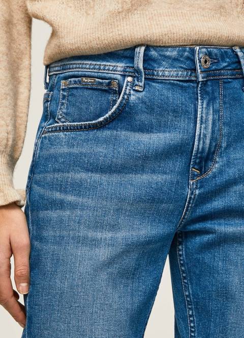 žene traper ljubičaste mom carrot fit traperice visokog struka Pepe Jeans JZ8H82