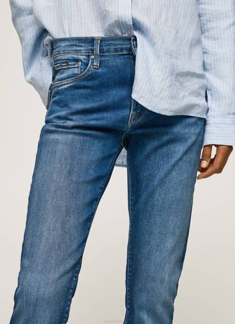 žene traper grace slim fit traperice visokog struka Pepe Jeans JZ8H70