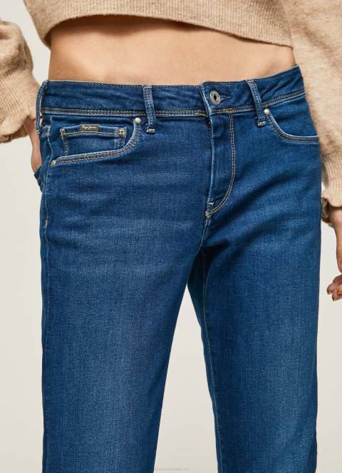 žene traper lola traperice srednjeg kroja uskog kroja Pepe Jeans JZ8H39