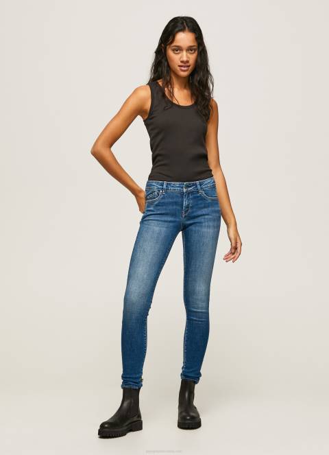 žene traper pixie uske traperice srednjeg kroja Pepe Jeans JZ8H54