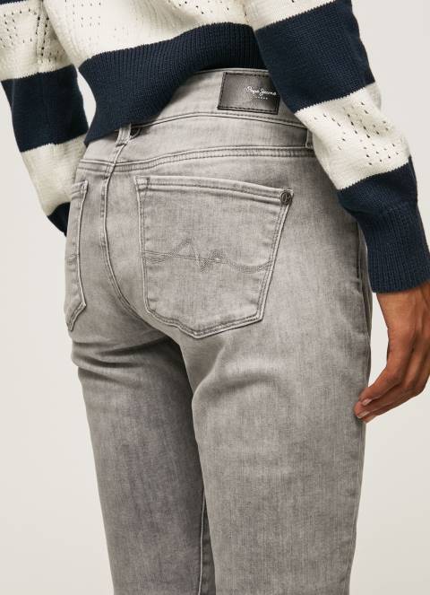 žene traper soho uske traperice srednje visine Pepe Jeans JZ8H49