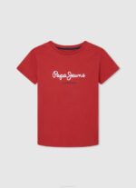 dječak bjelilo plavo pamučna majica s okomitim logotipom Pepe Jeans JZ8H1628 - Slika 5