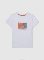 dječak bjelilo plavo pike polo majica s izvezenim logotipom Pepe Jeans JZ8H1658 - Slika 5