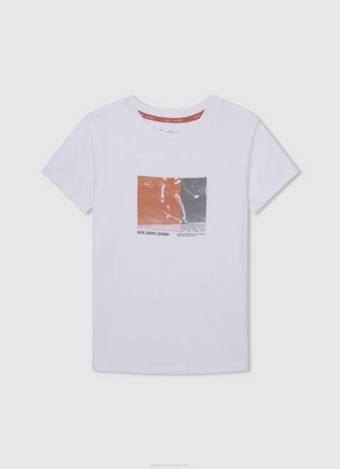 dječak bjelilo plavo pike polo majica s izvezenim logotipom Pepe Jeans JZ8H1658 - Slika 5