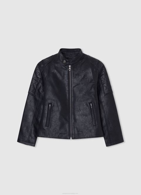 dječak crno podstavljena biciklistička jakna na ramenima Pepe Jeans JZ8H1571 - Slika 1