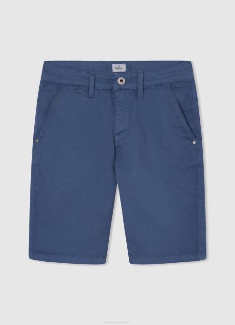 dječak mornarica kratke chino hlače uobičajenog kroja Pepe Jeans JZ8H1695 - Slika 4