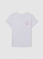 dječak prljavo bijelo majica s printom logotipa Pepe Jeans JZ8H1620