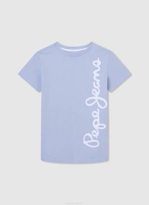 dječak sivi lapor osnovna majica s logom Pepe Jeans JZ8H1629 - Slika 3