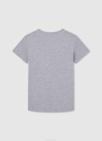dječak sivi lapor pamučna majica s okomitim logotipom Pepe Jeans JZ8H1650 - Slika 2