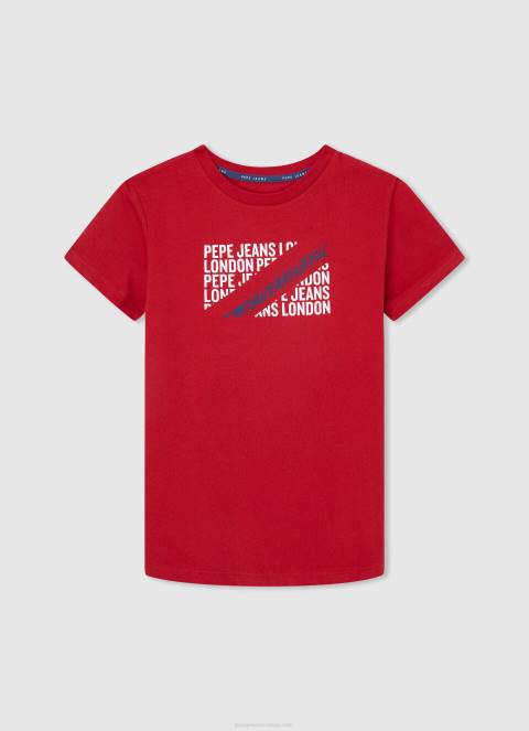 dječak sivi lapor pamučna majica s okomitim logotipom Pepe Jeans JZ8H1650 - Slika 5