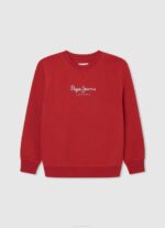 dječak studio crvena džemper s otisnutim logotipom Pepe Jeans JZ8H1595