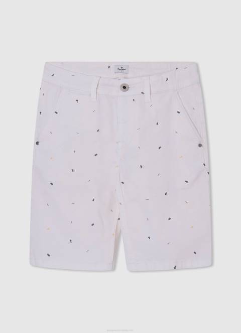 dječak tikvica naranča kratke chino hlače uobičajenog kroja Pepe Jeans JZ8H1692 - Slika 5