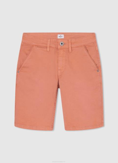 dječak tikvica naranča kratke chino hlače uobičajenog kroja Pepe Jeans JZ8H1692 - Slika 1