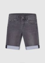 dječak tikvica naranča sportske kratke hlače s printom logotipa Pepe Jeans JZ8H1687 - Slika 4