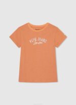 djevojka bijela majica s printom logotipa Pepe Jeans JZ8H1455 - Slika 3