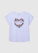 djevojka breskva majica s printom logotipa Pepe Jeans JZ8H1454 - Slika 4