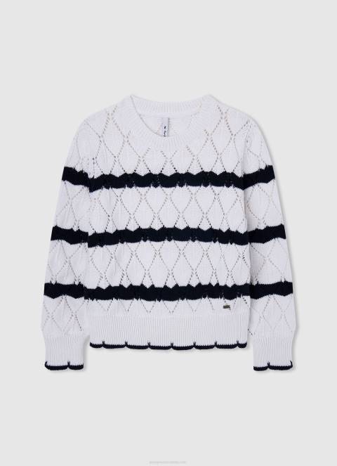 djevojka_mousse_azurni_zersej_s_prugastim_uzorkom_pepe_jeans_jz8h1410.jpg djevojka mousse ažurni žersej s prugastim uzorkom Pepe Jeans JZ8H1410 - Slika 1