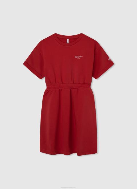 djevojka nježno ružičasta mini haljina s degradiranim prugama Pepe Jeans JZ8H1392 - Slika 4