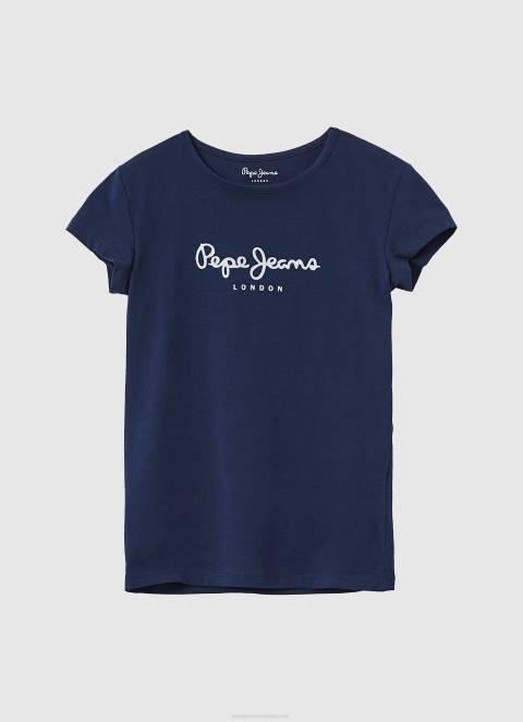 djevojka nježno ružičasta pamučna majica s logotipom strass Pepe Jeans JZ8H1431 - Slika 5