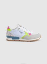 djevojka plava foster print kombinirane tenisice Pepe Jeans JZ8H1317 - Slika 4