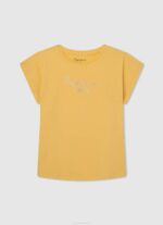 djevojka sjaj pamučna majica s logotipom strass Pepe Jeans JZ8H1433