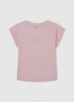 djevojka sjaj pamučna majica s logotipom strass Pepe Jeans JZ8H1433 - Slika 4