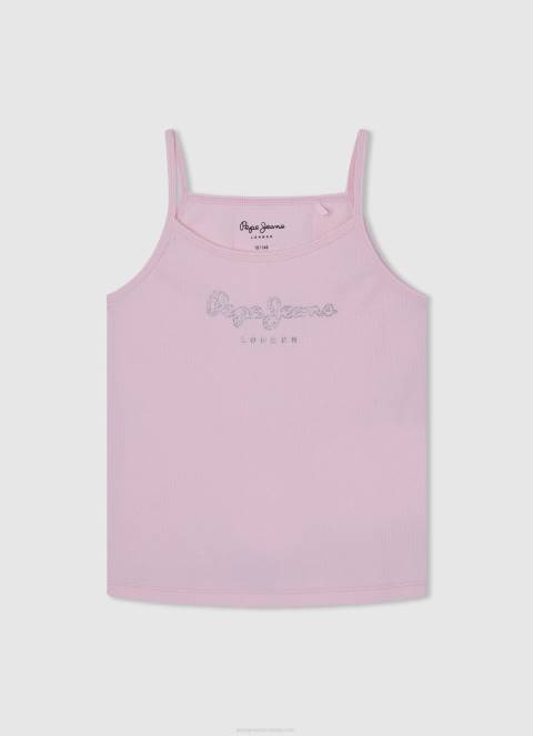djevojka sjaj pamučna majica s logotipom strass Pepe Jeans JZ8H1433 - Slika 5