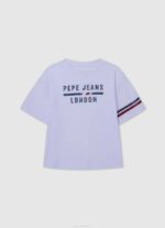 djevojka studio crvena pamučna majica s logotipom strass Pepe Jeans JZ8H1450 - Slika 3