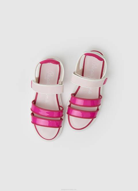 djevojka svijetla fuksija wendy slatke sandale s platformom Pepe Jeans JZ8H1340 - Slika 2
