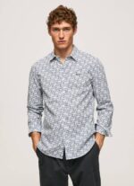 muškarci bijela lou uska košulja od poplina Pepe Jeans JZ8H1070