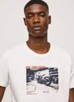 muškarci bijela majica s printom fotografija Pepe Jeans JZ8H955