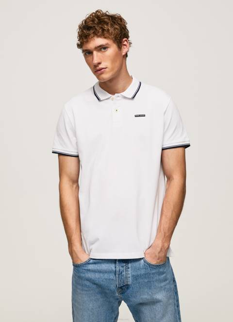 muskarci_bijela_obrubljena_pamucna_pike_polo_majica_pepe_jeans_jz8h1090.jpg muškarci bijela obrubljena pamučna pike polo majica Pepe Jeans JZ8H1090 - Slika 1