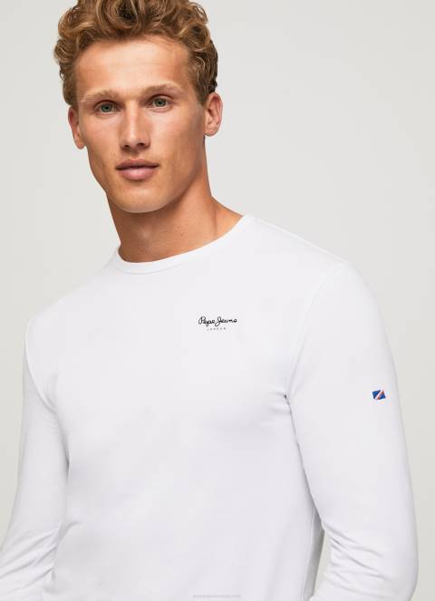 muskarci_bijela_pamucna_majica_dugih_rukava_pepe_jeans_jz8h1007.jpg muškarci bijela pamučna majica dugih rukava Pepe Jeans JZ8H1007 - Slika 1