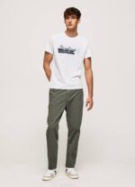 muškarci bijela pamučna majica s logotipom kistova Pepe Jeans JZ8H930 - Slika 2