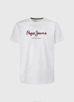 muškarci bijela pamučna majica s otisnutim logotipom Pepe Jeans JZ8H998 - Slika 5